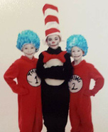 Dr Suess Cat in the Hat and Thing 1 and Thing 2 Homemade Costume