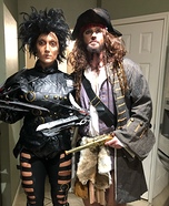 Edward Scissorhands and Captain Jack Sparrow Homemade Costume