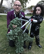 Edward Scissorhands and TRex Hedge Homemade Costume
