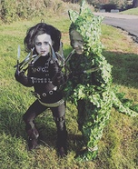 Edward Scissorhands & Dinosaur Bush Homemade Costume