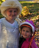 Elsa and Anna Homemade Costumes