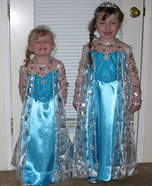 Elsa sisters from Frozen Homemade Costume