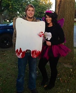 Evil Tooth Fairy & a Bloody Tooth Couple Costume
