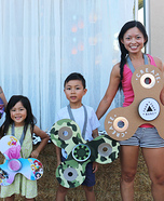 Fidget Spinners Family Homemade Costume