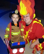 Fire and  Fireman Homemade Costume