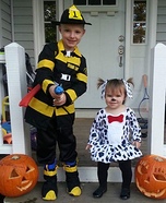Fireman & his Dalmatian Homemade Costume