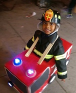 Fireman with his Firetruck Homemade Costume