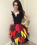 Flame Girl Homemade Costume