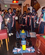 Formula One Car and Pit Crew Homemade Costume