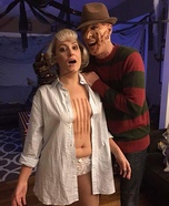 Freddy Krueger and his first victim, Tina Gray Homemade Costume