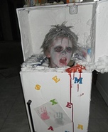 Frozen Guy in a Fridge Costume
