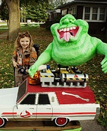 Ghostbuster and Slimer Homemade Costume