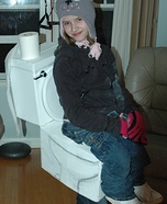 Girl sitting on Toilet Costume