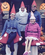 Gnomes on Toadstools Homemade Costume
