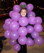 Homemade Grapes Costume for Girls