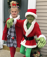 Grinch and Cindy Lou Who Homemade Costume