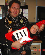 DIY matching costumes for babies and parents - Elvis and Baby-Guitar Homemade Costume