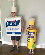 Hand Sanitizer and Lysol Wipes Costume