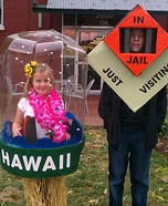 Hawaii Snow Globe and Monopoly in Jail Costume