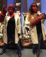 Hellgirl and Hellboy Homemade Costume
