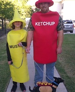 Hot Dog with Ketchup and Mustard Homemade Costume