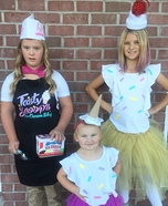 Ice Cream Parlor Employee & her Sweet Treats Homemade Costume