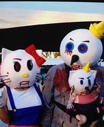 Jack and Hello Kitty with Baby Homemade Costume