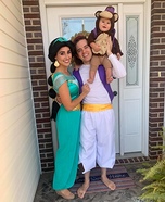 Jasmine, Aladdin and monkey Abu Homemade Costume