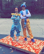 Jasmine and Aladdin on their Magic Carpet Homemade Costume
