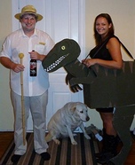 Couples Halloween costume idea: Jurassic Park Parle Halloween puku idea