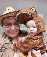 Jurassic T-Rex hatchling with Archeologist Homemade Costume