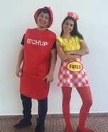 Ketchup and Fries Homemade Costume