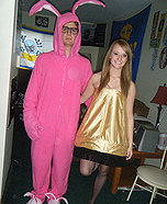 Pomysł na kostium na Halloween dla par: Pink Nightmare from A Christmas Story Costumes for Couples