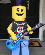 Homemade Lego Guitar Man Costume