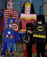 Lego Superheroes Family Homemade Costume