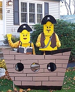 Homemade LEGO costume - Homemade Lego Pirate Ship and Pirate Costumes