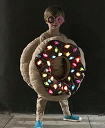 Light Up Chocolate Sprinkle Donut Homemade Costume