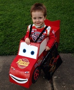 Creative DIY Lightning McQueen Costume