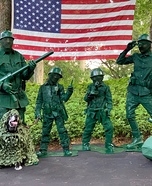 Little Green Army Men Family Homemade Costume