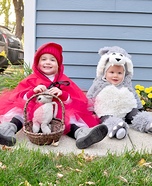 Little Red and the Big Bad Wolf Kids Homemade Costume