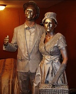  カップルハロウィンコスチュームアイデア。 Living Statues