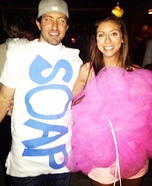 Idée de costume d'Halloween pour couples : Costume Loofah et savon