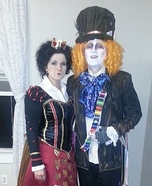 Mad Hatter and Queen of Hearts Couples Costume