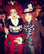 Mad Hatter and the Queen of Hearts Homemade Costume