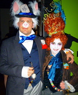 Mad Hatter and White Rabbit Homemade Costume