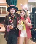 Mad Hatter and White Rabbit Homemade Costume