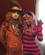Mad Hatter & Cheshire Cat Couple Costume