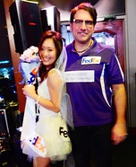 Mail Order Bride and FedEx Delivery Guy Homemade Costume