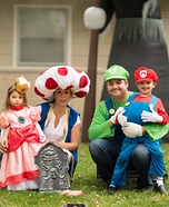 Mario Brothers and Family Homemade Costume
