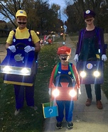 Mario Kart Family Homemade Costume